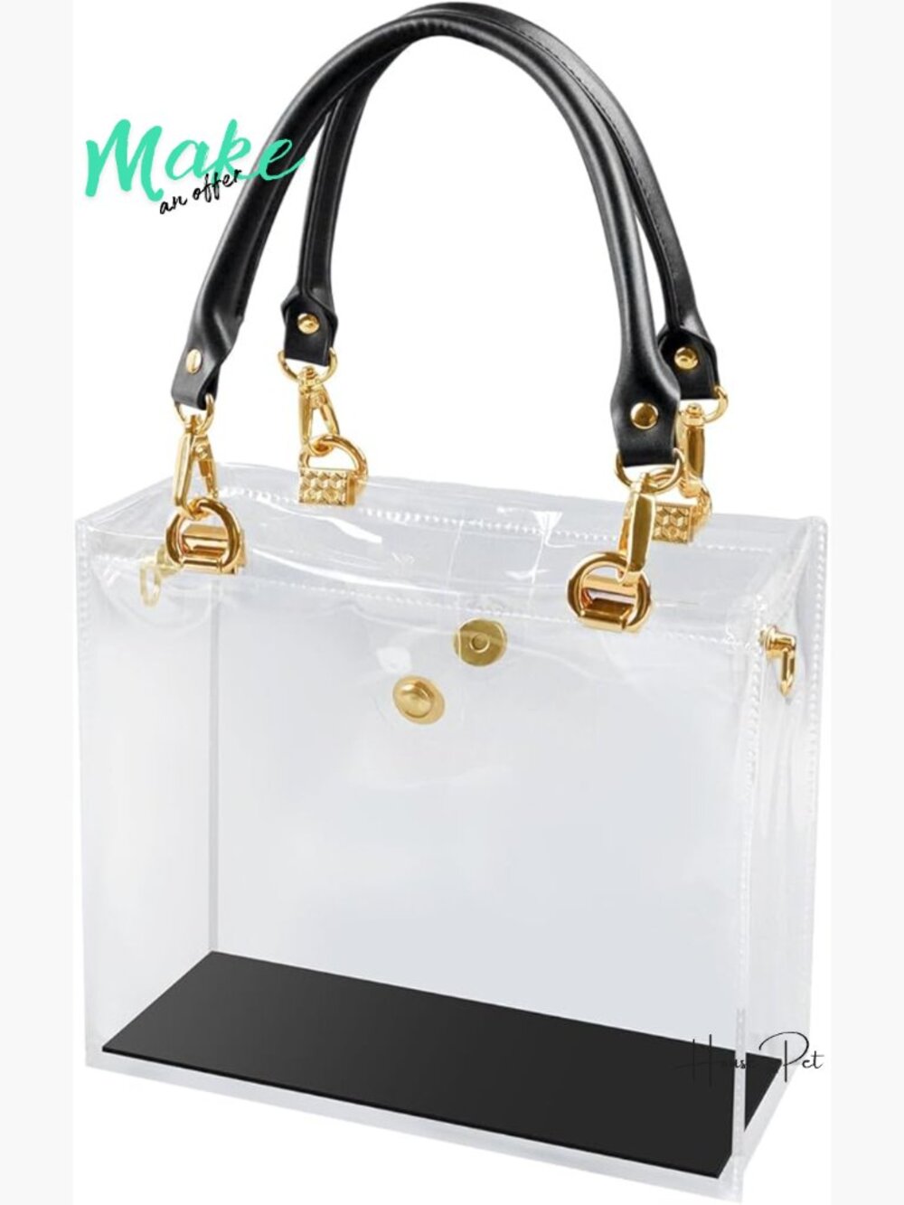 Clear PVC DIY Tote Bag Handmade Craft Kit Purse Making Supplies